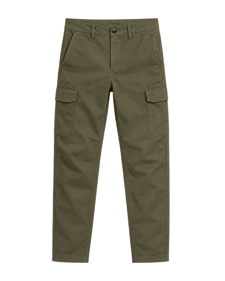 Maslinasto zelene kargo pantalone